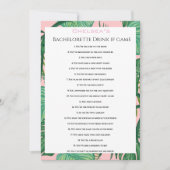 Modern Bachelorette Drink game Party Kaart (Voorkant)