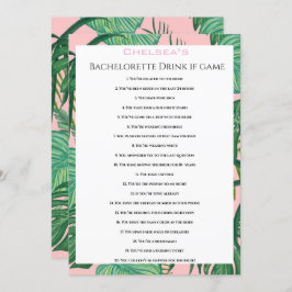 Modern Bachelorette Drink game Party Kaart