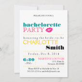 Modern Bachelorette Party Invitation Kaart (Voorkant)