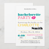 Modern Bachelorette Party Invitation Kaart (Voorkant / Achterkant)