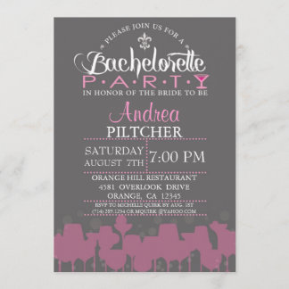 Modern Bachelorette Party nodigt uit Kaart
