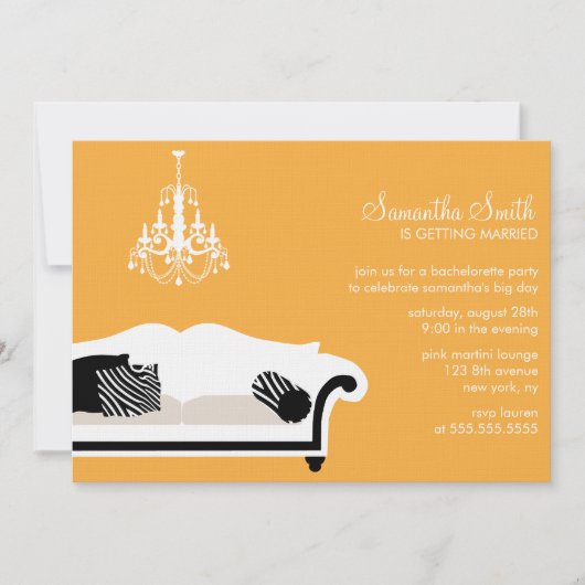 Modern Bachelorette Party of Vrijgezellenfeest Inv Kaart (Voorkant)