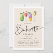 Modern Bachelorette Party Weekend Kaart (Voorkant)