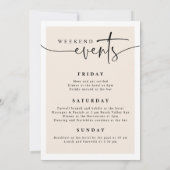 Modern Bachelorette Party Weekend Kaart (Achterkant)