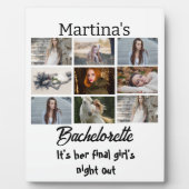 Modern Bachelorette personaliseerde 9 Foto Collage Fotoplaat (Voorkant)