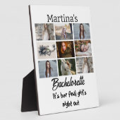 Modern Bachelorette personaliseerde 9 Foto Collage Fotoplaat (Zijkant)