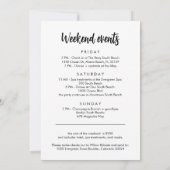 Modern Bachelorette Weekend Route Kaart (Achterkant)