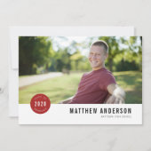 Modern Badge Graduation Party Invitation Kaart (Voorkant)