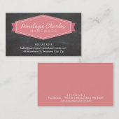 MODERN BADGE LOGO helder vet koraal krijtbord Visitekaartje (Voorkant / Achterkant)