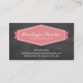 MODERN BADGE LOGO helder vet koraal krijtbord Visitekaartje