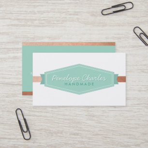 MODERN BADGE LOGO  monogram muntgoud roos Visitekaartje