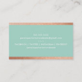 MODERN BADGE LOGO  monogram muntgoud roos Visitekaartje (Achterkant)