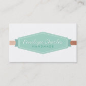 MODERN BADGE LOGO  monogram muntgoud roos Visitekaartje (Voorkant)