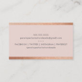 MODERN BADGE LOGO  monogram roze roségoud Visitekaartje (Achterkant)