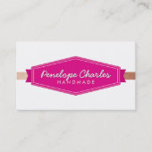 MODERN BADGE LOGO  monogram roze roségoud Visitekaartje (Voorkant)