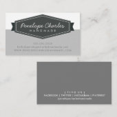 MODERN BADGE LOGO retro bord donkergrijs Visitekaartje (Voorkant / Achterkant)