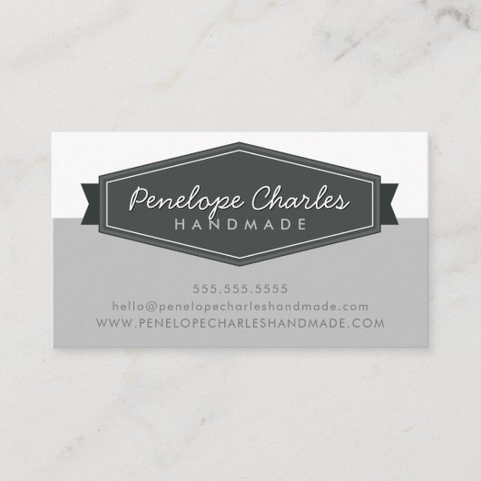 MODERN BADGE LOGO retro bord donkergrijs Visitekaartje (Voorkant)