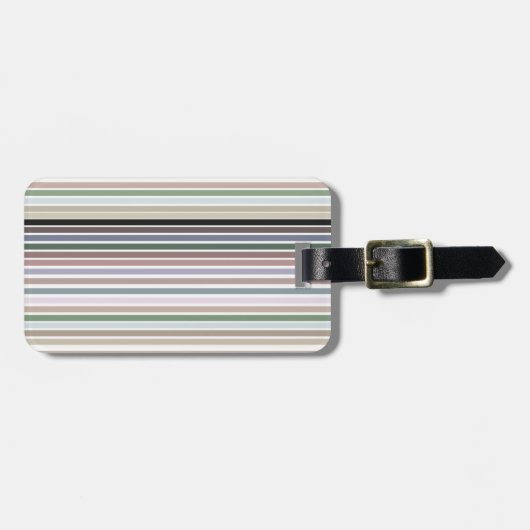 Modern Bagagelabel met strepen (Voorkant horizontaal)