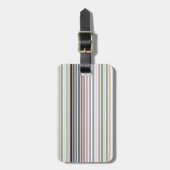 Modern Bagagelabel met strepen (Voorkant verticaal)