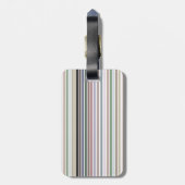 Modern Bagagelabel met strepen (Achterkant verticaal)