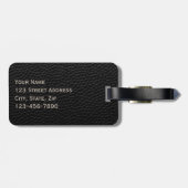 Modern Bagagelabel voor donker en zwart leder (Achterkant horizontaal)