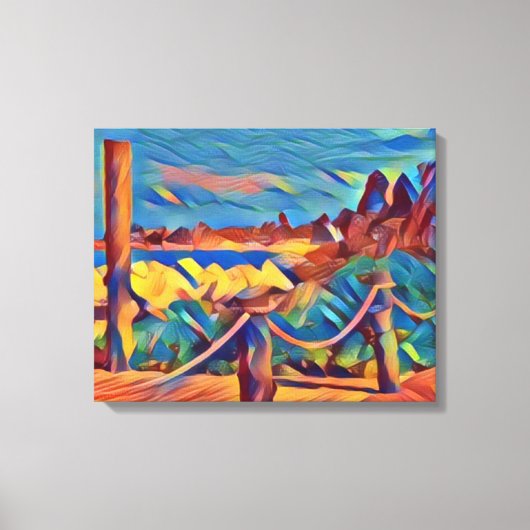 Modern Bahama Island Wall Hanging Canvas Afdruk (Voorkant)