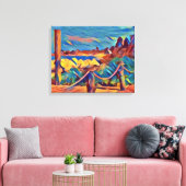 Modern Bahama Island Wall Hanging Canvas Afdruk (Insitu (Woonkamer))