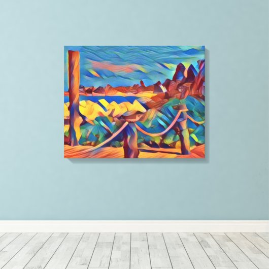 Modern Bahama Island Wall Hanging Canvas Afdruk (Insitu (Houten vloer))