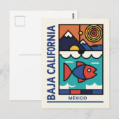 Modern Baja California Briefkaart (Voorkant / Achterkant)