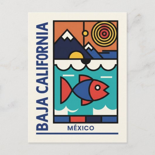 Modern Baja California Briefkaart (Voorkant)