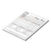 Modern Bakery Cafe Beige Bestelformulier Notitiebl Notitieblok (Linkerzijde)