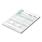 Modern Bakery Cafe Blauw Bestelformulier Notitiebl Notitieblok (Linkerzijde)