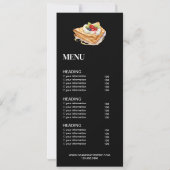 Modern Bakery Cafe Menu & Prijslijst Kaart (Achterkant)