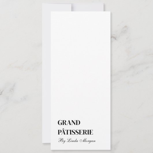 Modern Bakery Cafe Menu & Prijslijst Kaart (Voorkant)