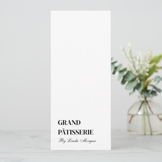 Modern Bakery Cafe Menu & Prijslijst Kaart (Staand voorkant)