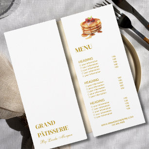 Modern Bakery Cafe Menu & Prijslijst Kaart