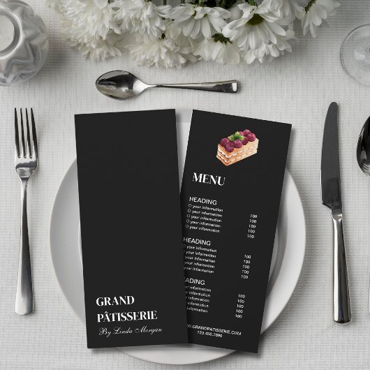 Modern Bakery Cafe Menu & Prijslijst Kaart