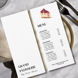 Modern Bakery Cafe Menu & Prijslijst Kaart