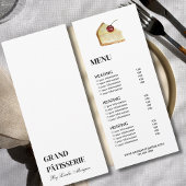 Modern Bakery Cafe Menu & Prijslijst Kaart