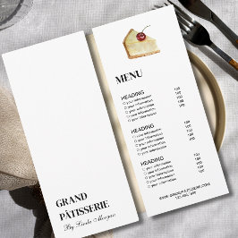 Modern Bakery Cafe Menu & Prijslijst Kaart