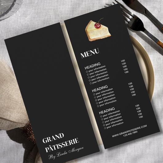 Modern Bakery Cafe Menu & Prijslijst Kaart