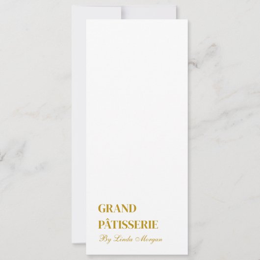 Modern Bakery Cafe Menu & Prijslijst Kaart (Voorkant)