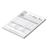 Modern Bakery Cafe Paarse bestelformulier Notitieb Notitieblok (Linkerzijde)