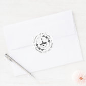 Modern Bakery Cake Zakelijke klant Dank u Ronde Sticker (Envelop)
