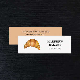 Modern Bakery Croissant Professional Logo  Mini Visitekaartje