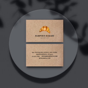 Modern Bakery Croissant Professional Logo  Visitekaartje