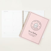 Modern Bakery Pink Custom Logo Planner (Display)