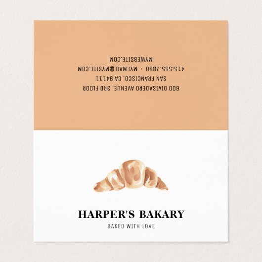 Modern Bakery Professioneel Logo Visitekaartje (Buitenkant ongevouwen)