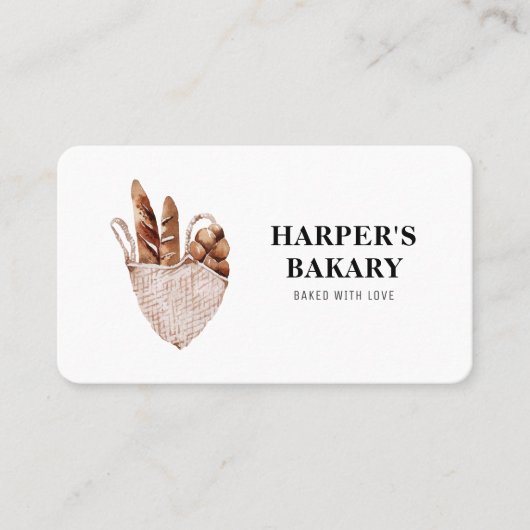 Modern Bakery Professioneel Logo Visitekaartje (Voorkant)