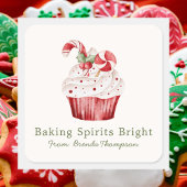 Modern Baking Spirits Bright Cute Cupcake Food Vierkante Sticker